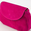Mirza - Suede - Shoulder bags - Pink - Fuchsia - Gold