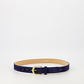 Suus - Suede - Belts with buckles - Blue - Donkerblauw  - Goudkleurig