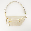 Quinty 2  - Suede - Heuptassen - Ecru - D02 - Goudkleurig