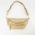 Quinty 2  - Suede - Heuptassen - Zand  - D04 - Goudkleurig