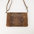 Peyton - Croco - Crossbody bags  - Taupe - 24 - Bronskleurig