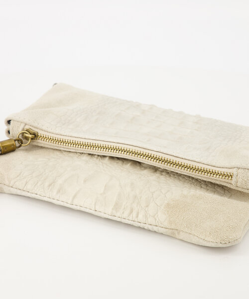 Peyton - Croco - Crossbody bags  - Ecru - 2 - Bronskleurig
