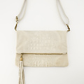 Peyton - Croco - Crossbody tassen - Ecru - 2 - Bronskleurig