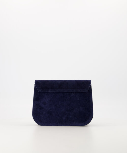 Flora  - Suede - Crossbody bags  - Blue - Donkerblauw 22 - Bronskleurig