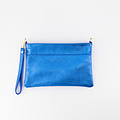 Valeria - Metallic  - Clutch - Blue - Kobaltblauw L509 - Goudkleurig