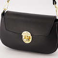 Marissa  - Classic Grain - Handtassen - Zwart - D28 - Goudkleurig