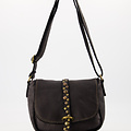 Poms - Washed leather - Crossbody bags - Black -  - Bronze