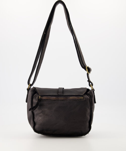 Poms - Washed leather - Crossbody bags - Black -  - Bronze