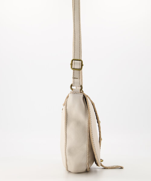Franka - Washed leather - Crossbody bags - Ecru -  - Bronze