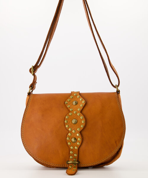 Franka - Gewassen leer - Crossbody tassen - Cognac -  - Bronskleurig