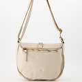 Franka - Washed leather - Crossbody bags - Ecru -  - Bronze