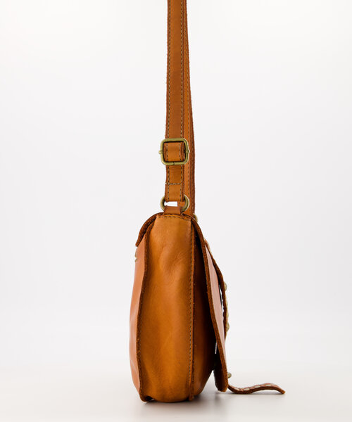 Franka - Gewassen leer - Crossbody tassen - Cognac -  - Bronskleurig