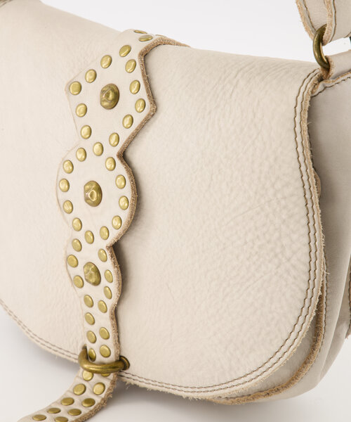 Franka - Gewassen leer - Crossbody tassen - Ecru -  - Bronskleurig