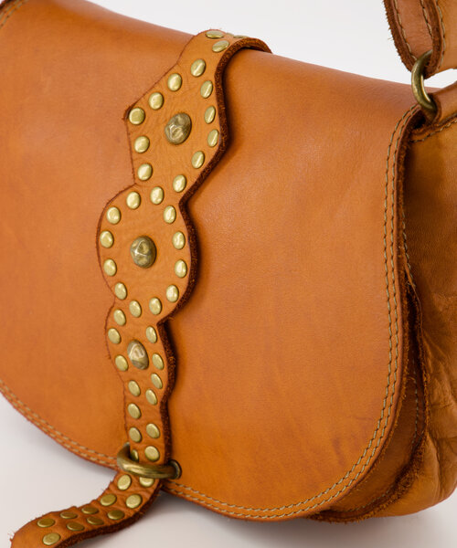 Franka - Gewassen leer - Crossbody tassen - Cognac -  - Bronskleurig