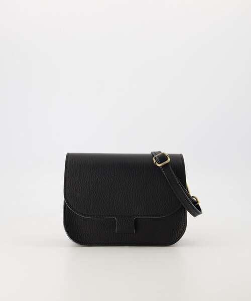 Flora  - Classic Grain - Crossbody tassen - Zwart - D28 - Bronskleurig