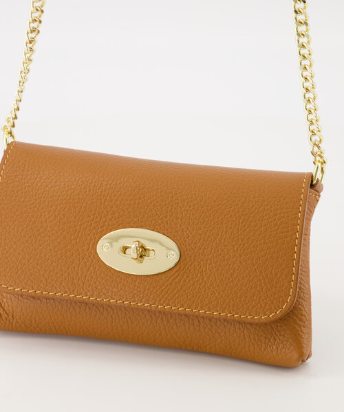 Finley  - Classic Grain - Crossbody tassen - Cognac - D109 - Goudkleurig
