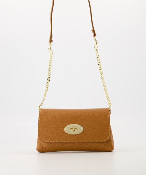 Finley  - Classic Grain - Crossbody tassen - Cognac - D109 - Goudkleurig