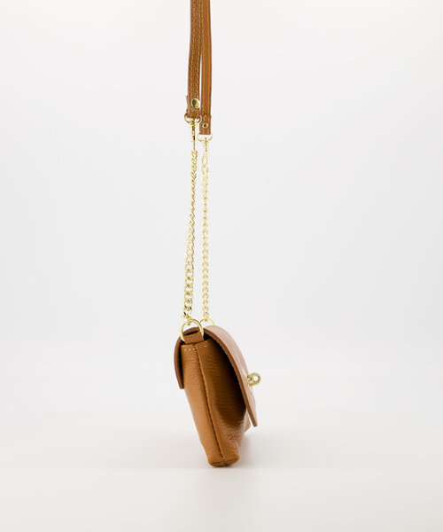 Finley  - Classic Grain - Crossbody tassen - Cognac - D109 - Goudkleurig