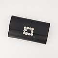 Vive - Classic Grain - Clutch - Zwart - D28 - Goudkleurig