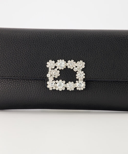 Vive - Classic Grain - Clutch - Zwart - D28 - Goudkleurig