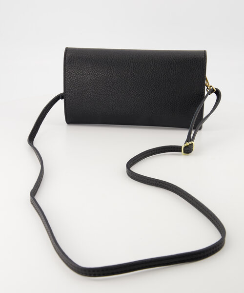 Vive - Classic Grain - Clutch - Zwart - D28 - Goudkleurig