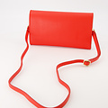 Vive - Classic Grain - Clutch - Rood - T1644 - Goudkleurig
