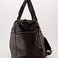 Jose - Gewassen leer - Crossbody tassen - Zwart -  - Bronskleurig