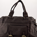 Jose - Gewassen leer - Crossbody tassen - Zwart -  - Bronskleurig