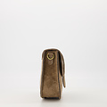 Maan - Suede - Crossbody tassen - Taupe - 46 - Goudkleurig