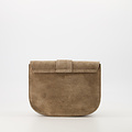 Maan - Suede - Crossbody tassen - Taupe - 46 - Goudkleurig