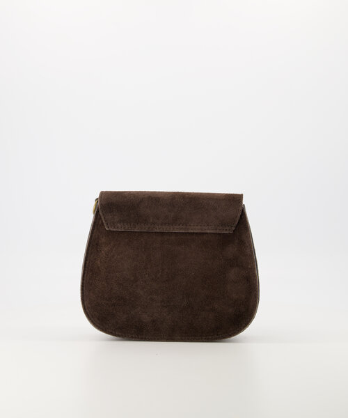 Sola - Suede - Crossbody bags - Brown - Donkerbruin 7 - Bronze