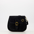 Sola - Suede - Crossbody tassen - Zwart - 23 - Bronskleurig