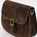 Sola - Suede - Crossbody bags - Brown - Donkerbruin 7 - Bronze