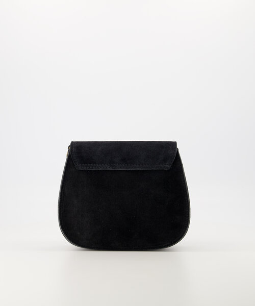 Sola - Suede - Crossbody tassen - Zwart - 23 - Bronskleurig