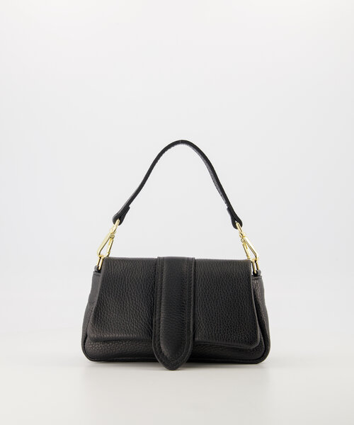 Baby Puffy Jasmin - Classic Grain - Handtassen - Zwart - D28 - Goudkleurig