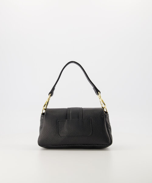 Baby Puffy Jasmin - Classic Grain - Handtassen - Zwart - D28 - Goudkleurig