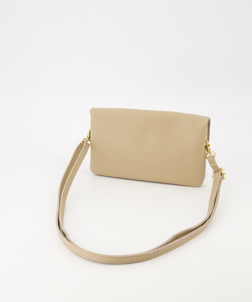 Misa - Classic Grain - Crossbody tassen - Taupe - D05 - Goudkleurig