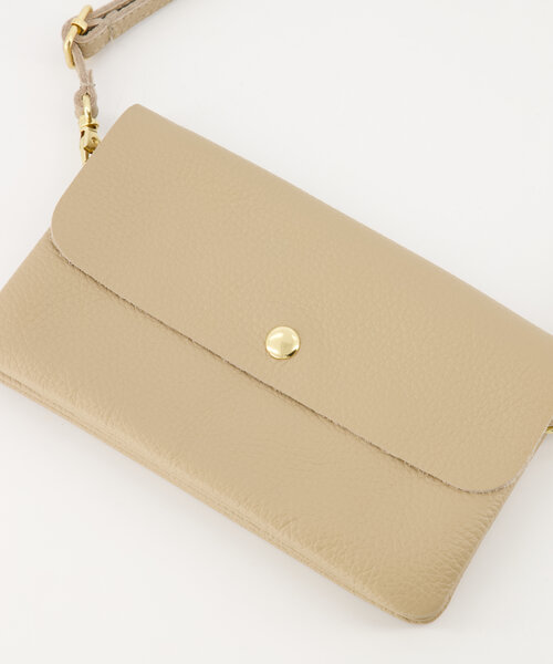 Misa - Classic Grain - Crossbody tassen - Taupe - D05 - Goudkleurig