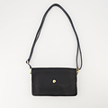 Misa - Classic Grain - Crossbody tassen - Zwart - D28 - Goudkleurig