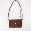 Misa - Classic Grain - Crossbody tassen - Rood - Bordeaux D54 - Goudkleurig