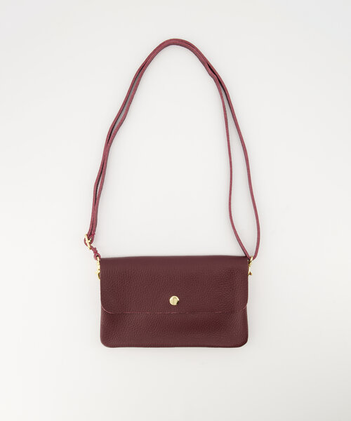 Misa - Classic Grain - Crossbody tassen - Rood - Bordeaux D54 - Goudkleurig