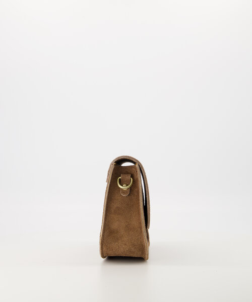 Flora  - Suede - Crossbody bags - Taupe - 24 - Bronze