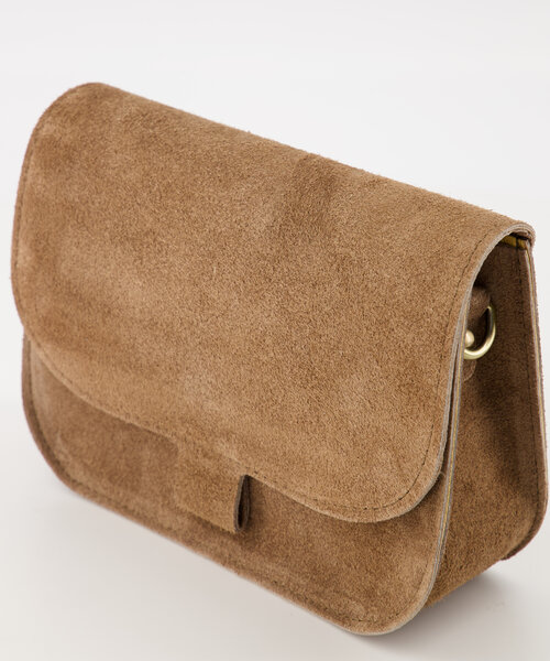 Flora  - Suede - Crossbody tassen - Taupe - 24 - Bronskleurig
