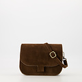 Flora  - Suede - Crossbody tassen - Bruin - Donkerbruin 07 - Bronskleurig
