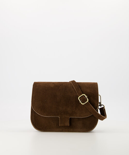 Flora  - Suede - Crossbody tassen - Bruin - Donkerbruin 07 - Bronskleurig