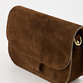 Flora  - Suede - Crossbody tassen - Bruin - Donkerbruin 07 - Bronskleurig
