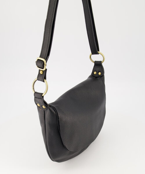 Rhode - Classic Grain - Crossbody tassen - Zwart - D28 - Bronskleurig