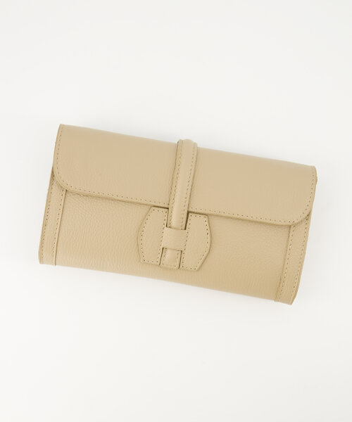 Quinn - Classic Grain - Clutch - Taupe - D05 - Zilverkleurig