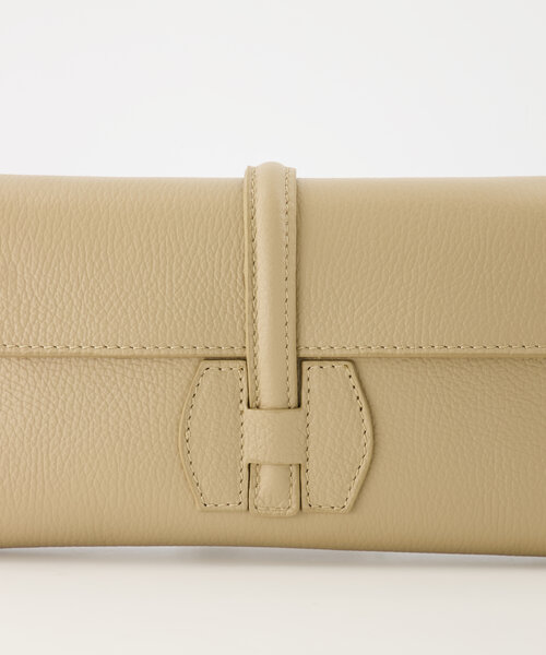 Quinn - Classic Grain - Clutch - Taupe - D05 - Silver