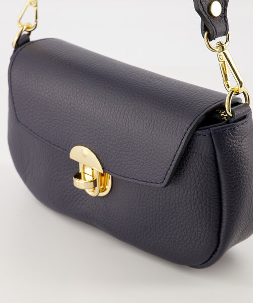 Marissa  - Classic Grain - Hand bags - Blue - Donkerblauw D26 - Gold